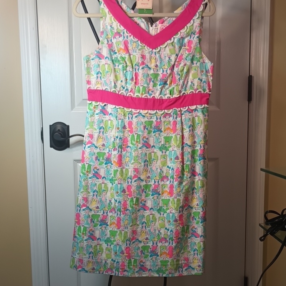 Lilly Pulitzer Colorful Sleeveless Dress Like New Size 8
